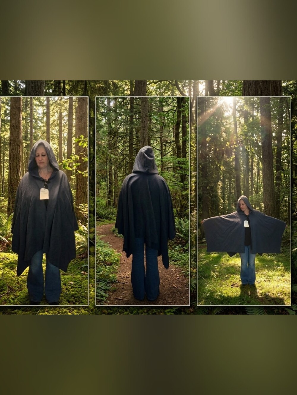 Vintage 1999 Handsewn Blue Cotton Cloak – Magickal Gypsy Creations